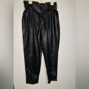 Rachel Zoe Black faux leather pants size large